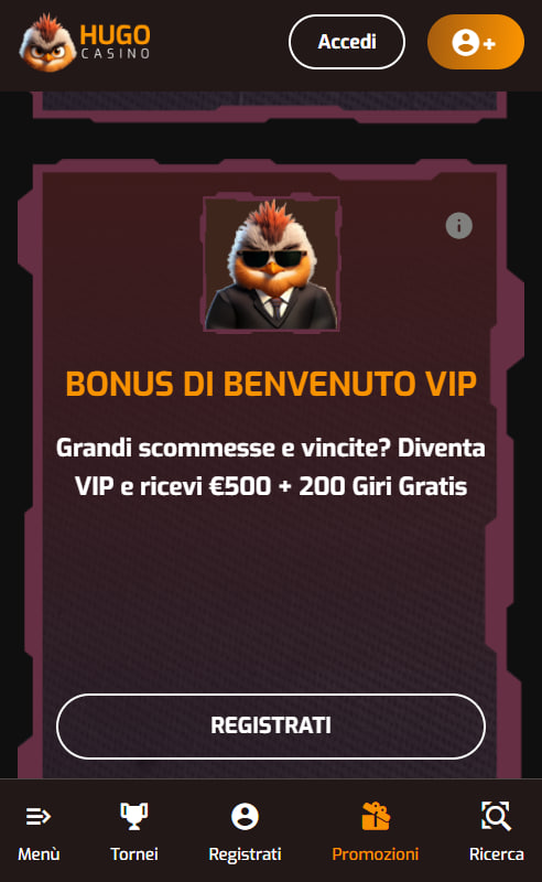 Hugo Casino mobile